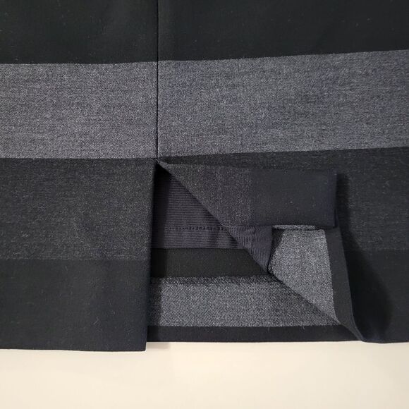 Tahari Arthur S. Levine Black and Gray Stripe Lined Pencil Skirt - Picture 9 of 12